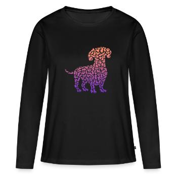 Teckel Maman Teckel Propriétaire De Chien Teckel - T-shirt manches longues Premium bio Femme - noir - Devant - Julia (174cm)