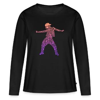 Breakdance Breakdancer Frauen Mädchen Breakdancing - Frauen Premium Bio Langarmshirt - Schwarz - Vorne - Julia (174cm)