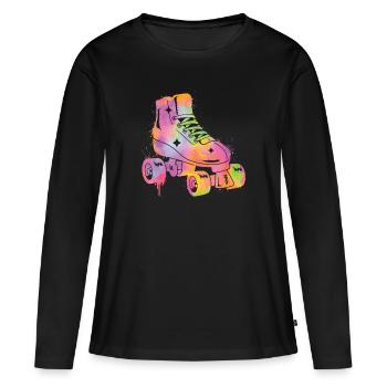 Roller Skating Roller Skating Women Girls Roller Skates - Women's Premium Organic Long Sleeve Shirt - black - Front - Julia (174cm)