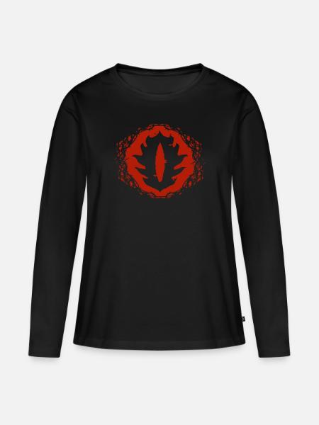 Hobbit: Oko Saurona - Premium økologisk langærmet T-shirt til kvinder - sort
