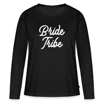 Hochzeitsfeier - Brautstamm - Frauen Premium Bio Langarmshirt - Schwarz - Vorne - Julia (174cm)