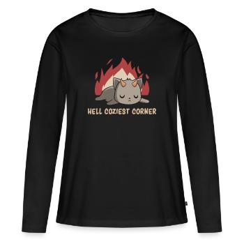 Humor - Dark Humor - Evil Humor - Satan Humor - Frauen Premium Bio Langarmshirt - Schwarz - Vorne - Julia (174cm)
