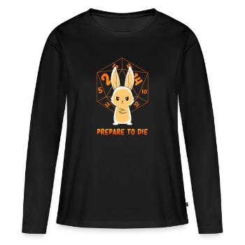 Jeux de table - Jeux de table Nerd - Jeux de dés - T-shirt manches longues Premium bio Femme - noir - Devant - Julia (174cm)