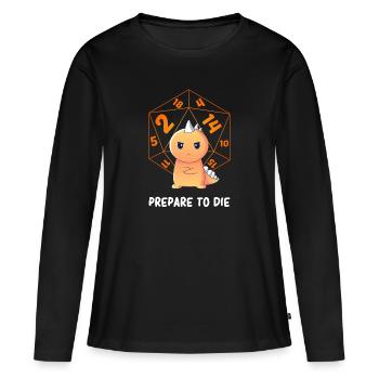 Jeux de table - Jeux de table Nerd - Jeux de dés - T-shirt manches longues Premium bio Femme - noir - Devant - Julia (174cm)