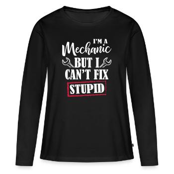 I 'm A Mechanic - Women's Premium Organic Long Sleeve Shirt - black - Front - Julia (174cm)
