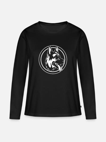 Deutscher Schäferhund - Frauen Premium Bio Langarmshirt - Schwarz