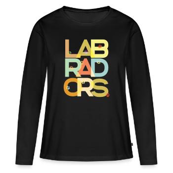 Labrador Hund Labradore - Frauen Premium Bio Langarmshirt - Schwarz - Vorne - Julia (174cm)