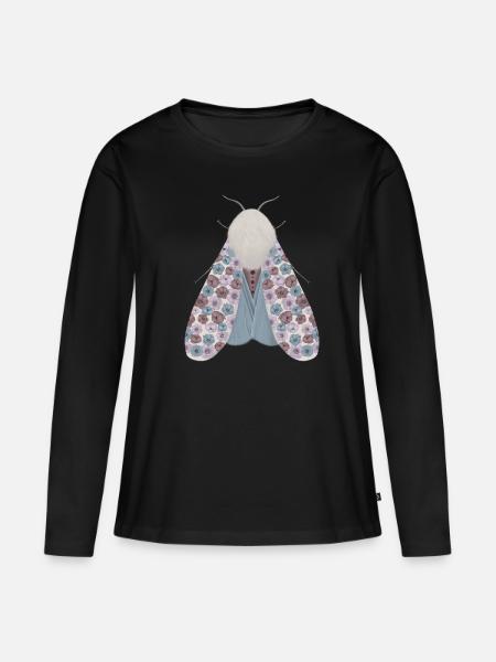 Motte - Frauen Premium Bio Langarmshirt - Schwarz