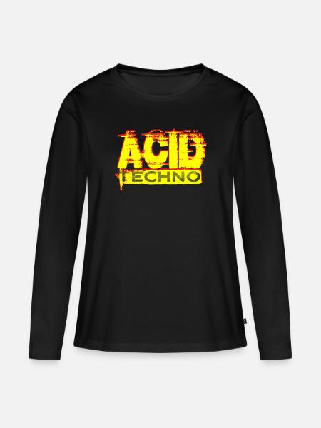 Acid Techno Grunge | We Love Acid Techno - Women's Premium Organic Long Sleeve Shirt - black