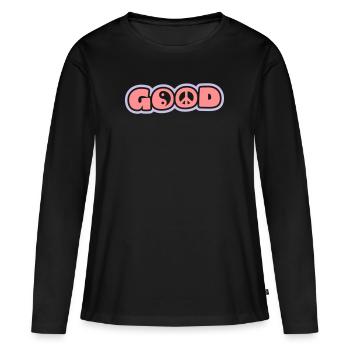 GOOD - Frauen Premium Bio Langarmshirt - Schwarz - Vorne - Julia (174cm)