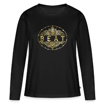 Beat - Women's Premium Organic Long Sleeve Shirt - black - Front - Julia (174cm)