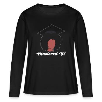 Master Studium Abschlussfeier - Frauen Premium Bio Langarmshirt - Schwarz - Vorne - Julia (174cm)