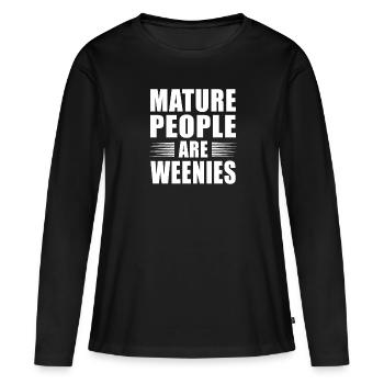 Les adultes sont sarcasme sarcastiques - T-shirt manches longues Premium bio Femme - noir - Devant - Julia (174cm)