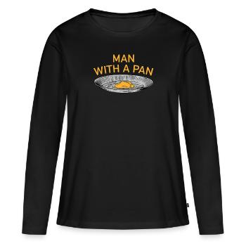 L’homme avec un chasseur d’or chasseur d’or Prospecteur d’or creuseurs d’or - T-shirt manches longues Premium bio Femme - noir - Devant - Julia (174cm)