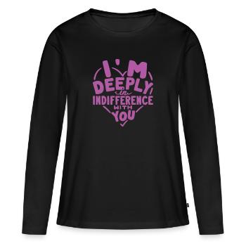 Rupture - 3 - T-shirt manches longues Premium bio Femme - noir - Devant - Julia (174cm)