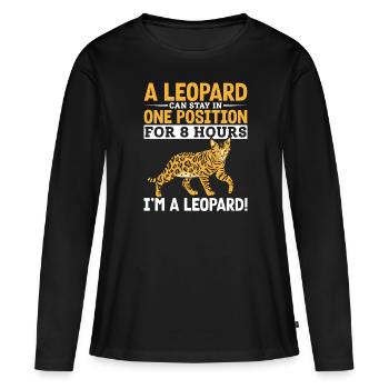 Bengal Katzenrasse Leopard Samtpfote Geschenk - Frauen Premium Bio Langarmshirt - Schwarz - Vorne - Julia (174cm)