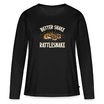 Better Shake Rattlesnake Snake Lover - T-shirt manches longues Premium bio Femme - noir - Devant - Julia (174cm)