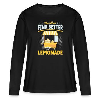 Limonaden Dealer Zitronensaft Beste Limonade - Frauen Premium Bio Langarmshirt - Schwarz - Vorne - Julia (174cm)