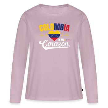 Colombia En Mi Corazon Wisdom Colombians - Women's Premium Organic Long Sleeve Shirt - dusky pink - Front - Julia (174cm)