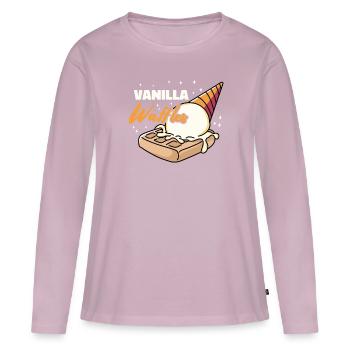 Vanilla Waffles Syrup Breakfast Waffles - Women's Premium Organic Long Sleeve Shirt - dusky pink - Front - Julia (174cm)