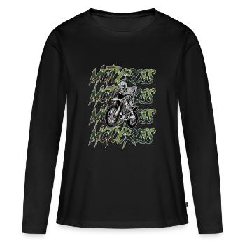 Motocross camouflage - Women's Premium Organic Long Sleeve Shirt - black - Front - Julia (174cm)