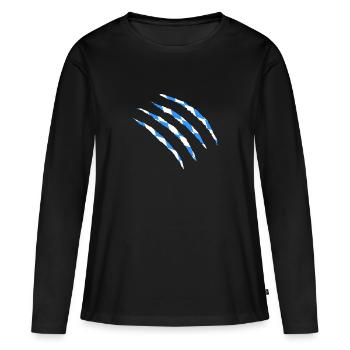 Bayern - Frauen Premium Bio Langarmshirt - Schwarz - Vorne - Julia (174cm)