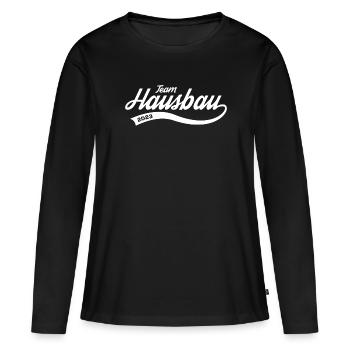 Équipe client Construction de maison 2023 Site de construction de maison de rêve - T-shirt manches longues Premium bio Femme - noir - Devant - Julia (174cm)
