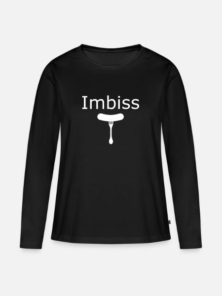 Der Imbiss - Frauen Premium Bio Langarmshirt - Schwarz