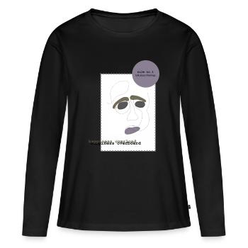 Parler de ses sentiments 1 - T-shirt manches longues Premium bio Femme - noir - Devant - Julia (174cm)