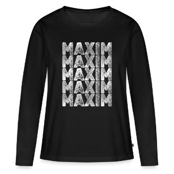 Brother Maxim - Women's Premium Organic Long Sleeve Shirt - black - Front - Julia (174cm)