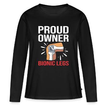 Chirurgie du genou Chirurgie du genou - T-shirt manches longues Premium bio Femme - noir - Devant - Julia (174cm)