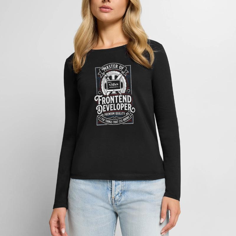 Frontend Master: CSS HTML Art Women's Premium Organic Long Sleeve Shirt