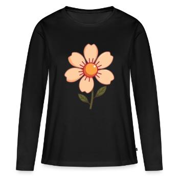 Flower Pastel Flowers Blossom Pastel Gift Mother - Women's Premium Organic Long Sleeve Shirt - black - Front - Julia (174cm)