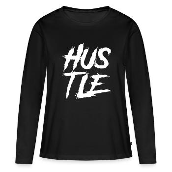 Hustle - Frauen Premium Bio Langarmshirt - Schwarz - Vorne - Julia (174cm)