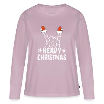 Heavy Christmas - Women's Premium Organic Long Sleeve Shirt - dusky pink - Front - Julia (174cm)