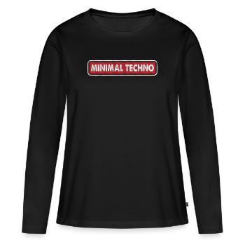 Minimaler Techno - Frauen Premium Bio Langarmshirt - Schwarz - Vorne - Julia (174cm)