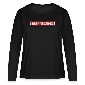 Techno profonde - T-shirt manches longues Premium bio Femme - noir - Devant - Julia (174cm)