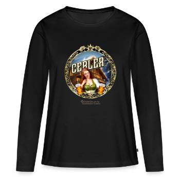 Cerler Spanien Skigebiet - Frauen Premium Bio Langarmshirt - Schwarz - Vorne - Julia (174cm)