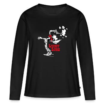 Lucky Luke Cow-boy Dur Á Cuire - T-shirt manches longues Premium bio Femme - noir - Devant - Julia (174cm)