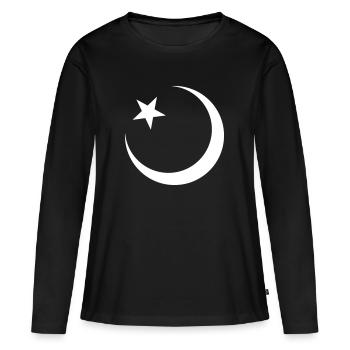 Islam Symbol Design - T-shirt manches longues Premium bio Femme - noir - Devant - Julia (174cm)