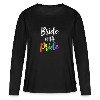 Mariée avec fierté - mariage homosexuel CSD LGBT - T-shirt manches longues Premium bio Femme - noir - Devant - Julia (174cm)