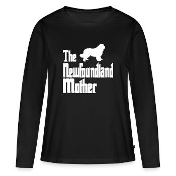 Neufundländer - Hunde Mutter Frauchen - Frauen Premium Bio Langarmshirt - Schwarz - Vorne - Julia (174cm)