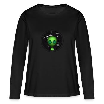 Alien - Frauen Premium Bio Langarmshirt - Schwarz - Vorne - Julia (174cm)