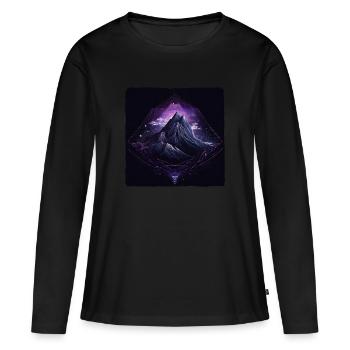 Mountain - Women's Premium Organic Long Sleeve Shirt - black - Front - Julia (174cm)