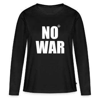 No war - Women's Premium Organic Long Sleeve Shirt - black - Front - Julia (174cm)