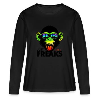 Just Freaks Monkey Monkey Sport Team - Just Freaks ® - T-shirt manches longues Premium bio Femme - noir - Devant - Julia (174cm)
