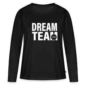 Équipe de rêve - T-shirt manches longues Premium bio Femme - noir - Devant - Julia (174cm)