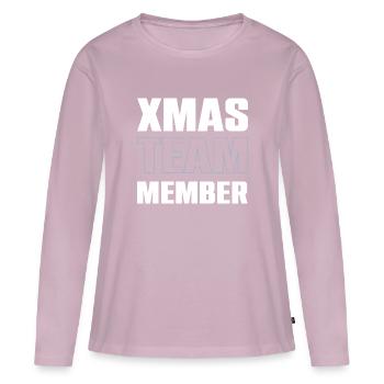 Xmas Team - Women's Premium Organic Long Sleeve Shirt - dusky pink - Front - Julia (174cm)