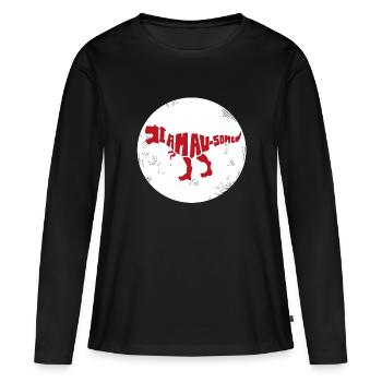 Dinosaure. Je suis un style génial. Animaux. Préhistoire - T-shirt manches longues Premium bio Femme - noir - Devant - Julia (174cm)
