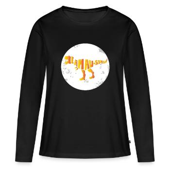 Dinosaure. Je suis un style génial. Animaux. Préhistoire - T-shirt manches longues Premium bio Femme - noir - Devant - Julia (174cm)